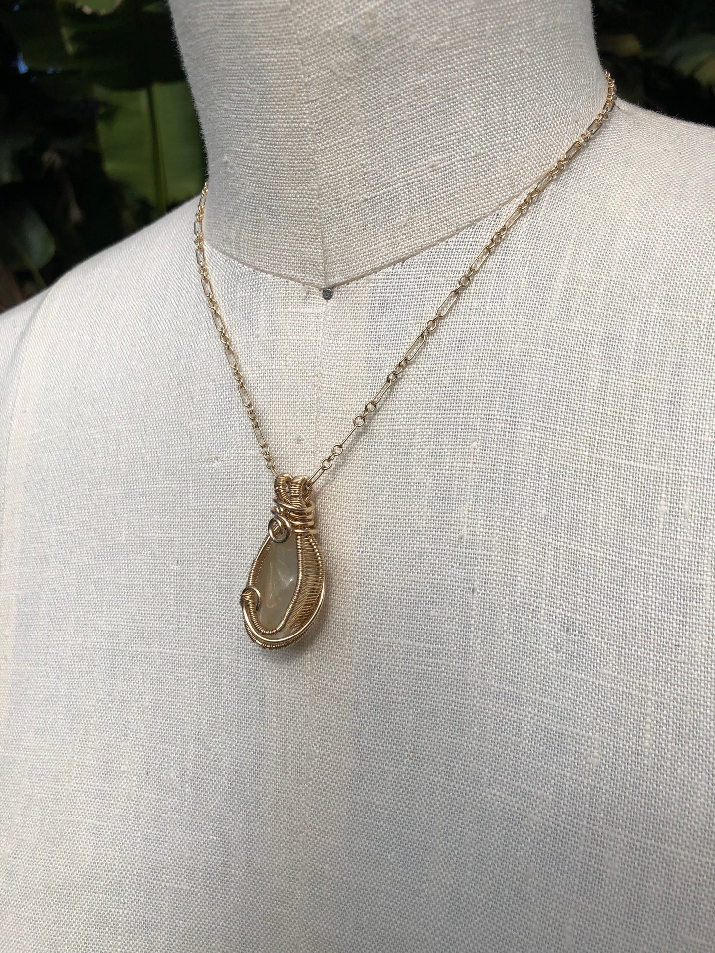 Golden Angel Hair Pendant
