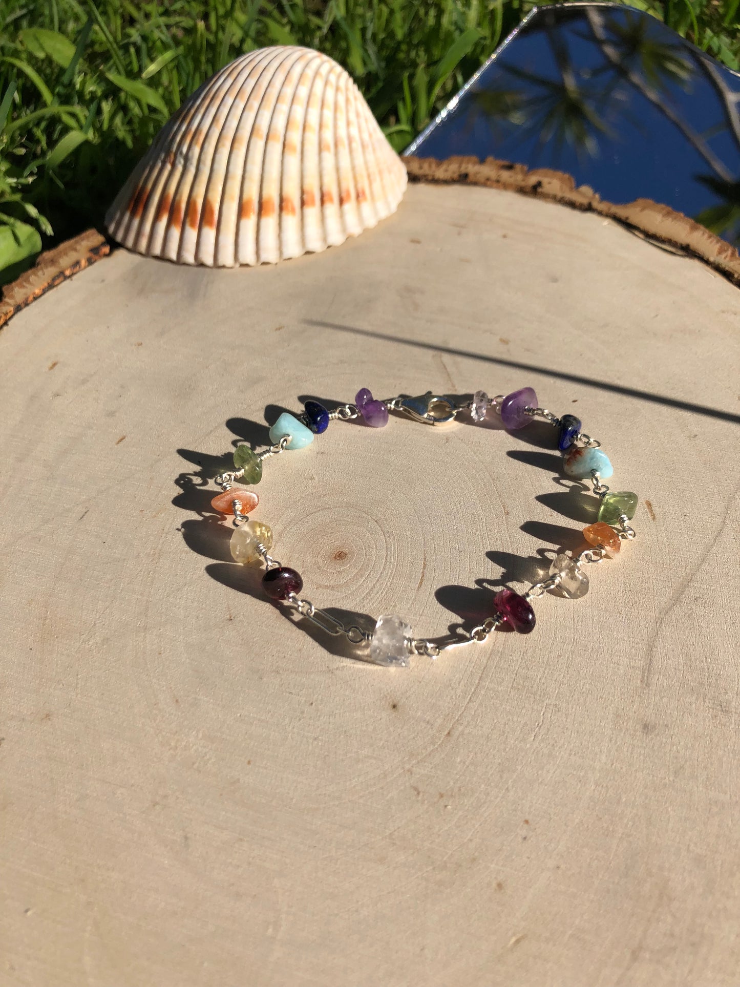 Chakra Harmony Sterling Silver Bracelet