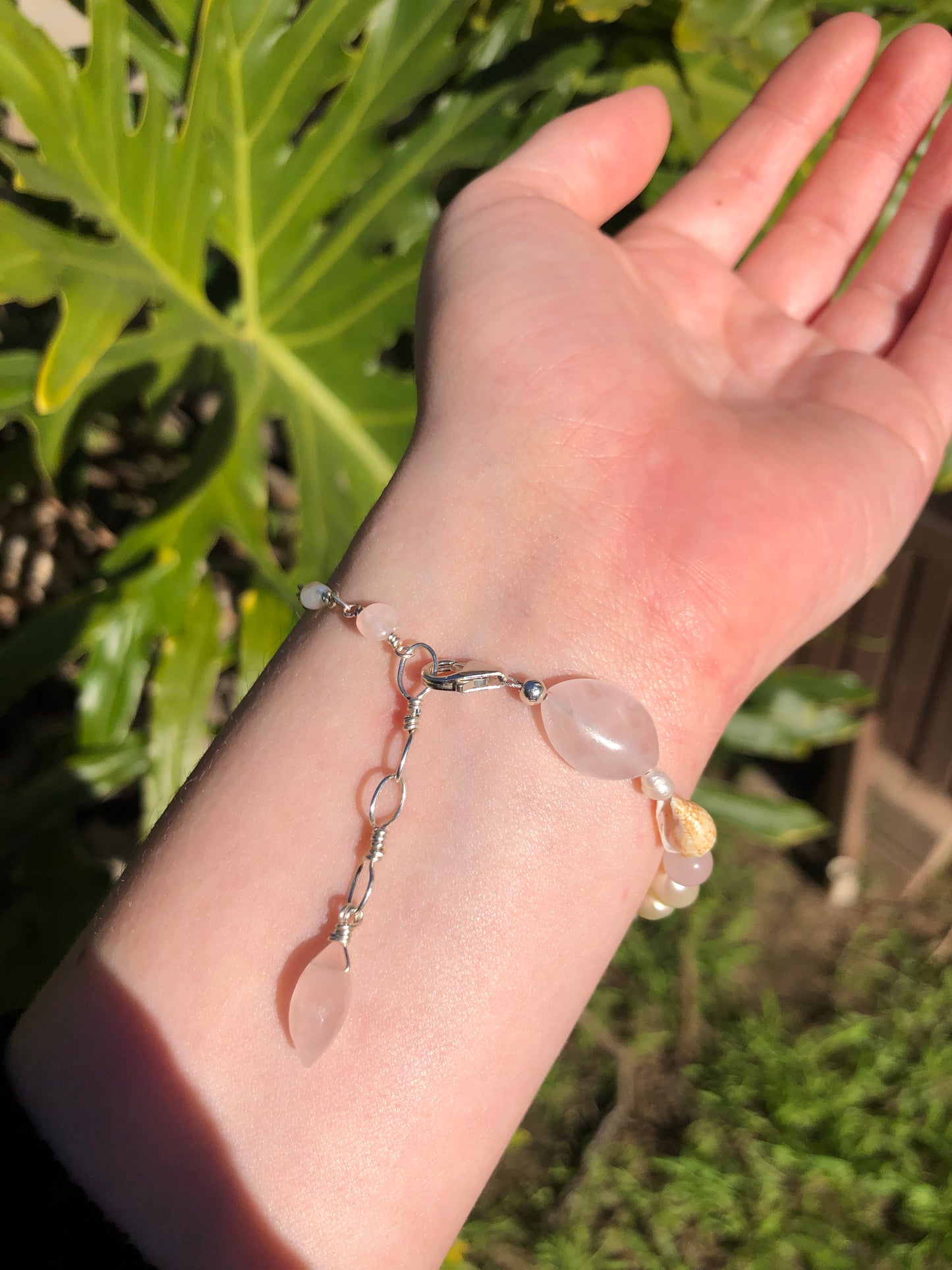 Rose Quartz Harmony Bracelet - Size 7 to 8 inches