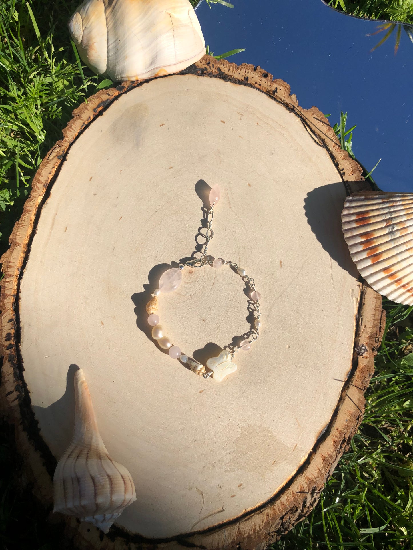 Rose Quartz Harmony Bracelet - Size 7 to 8 inches