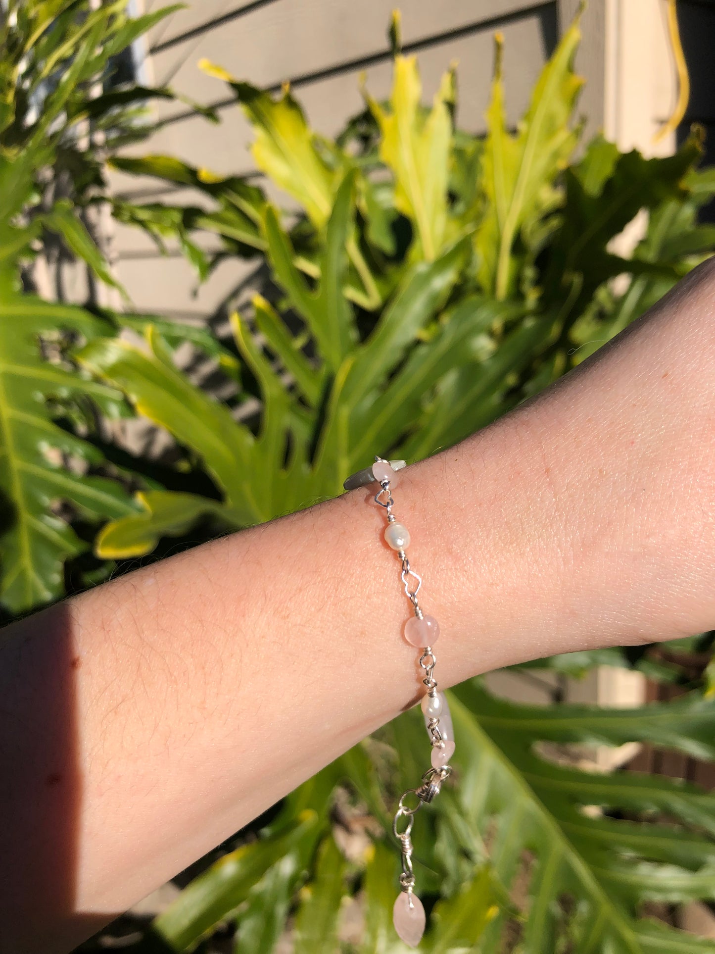 Rose Quartz Harmony Bracelet - Size 7 to 8 inches