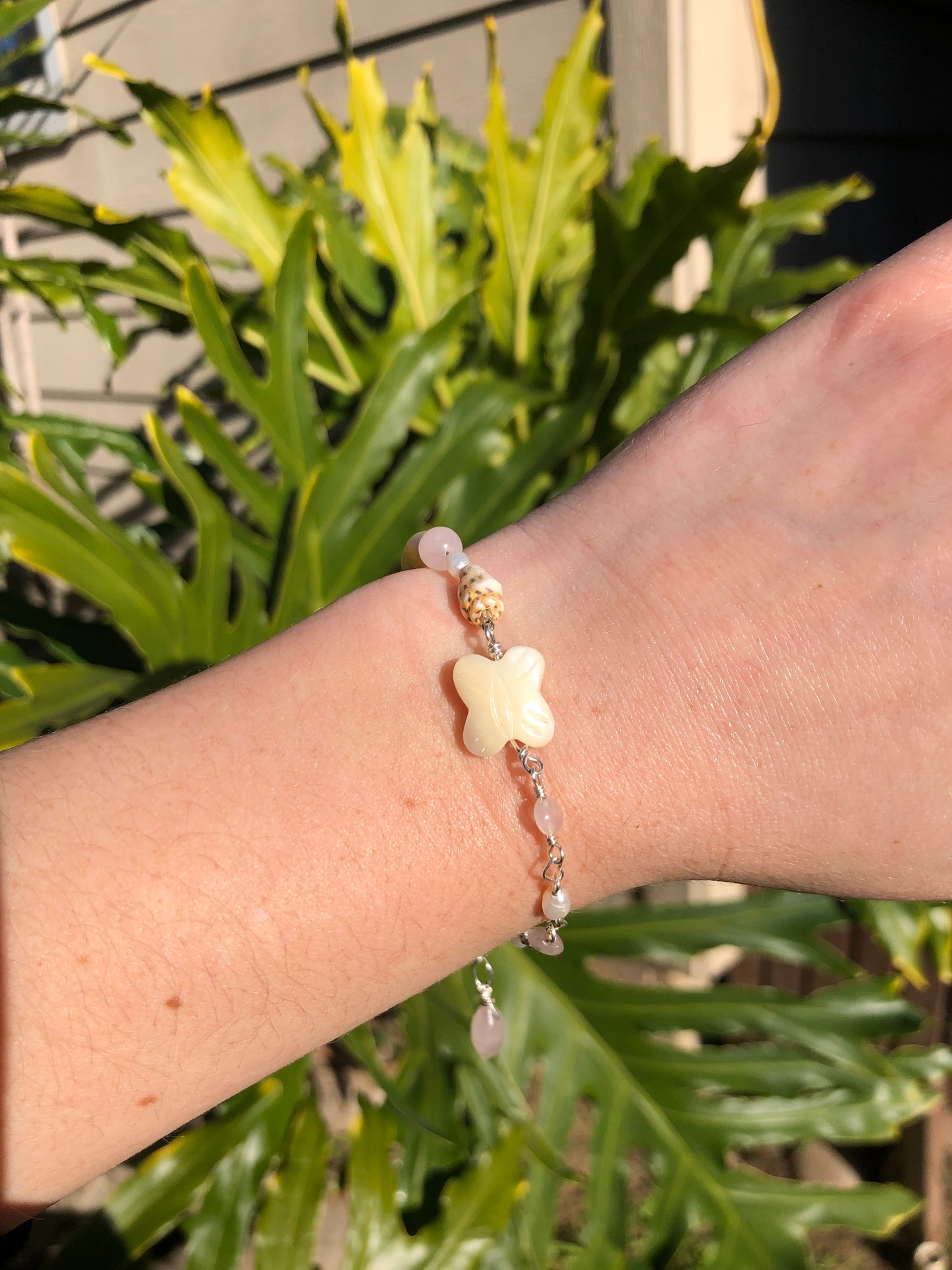 Rose Quartz Harmony Bracelet - Size 7 to 8 inches