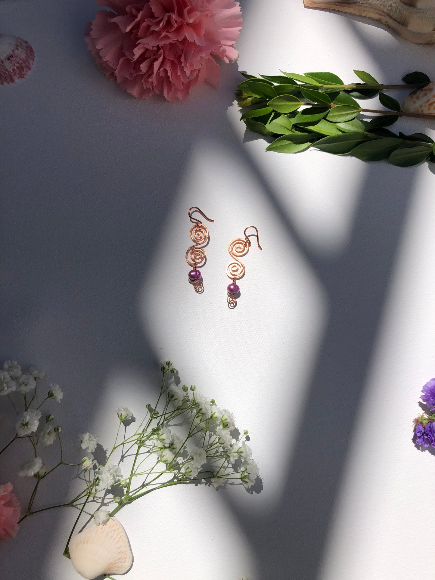 Purple Aura Sunthread Earrings