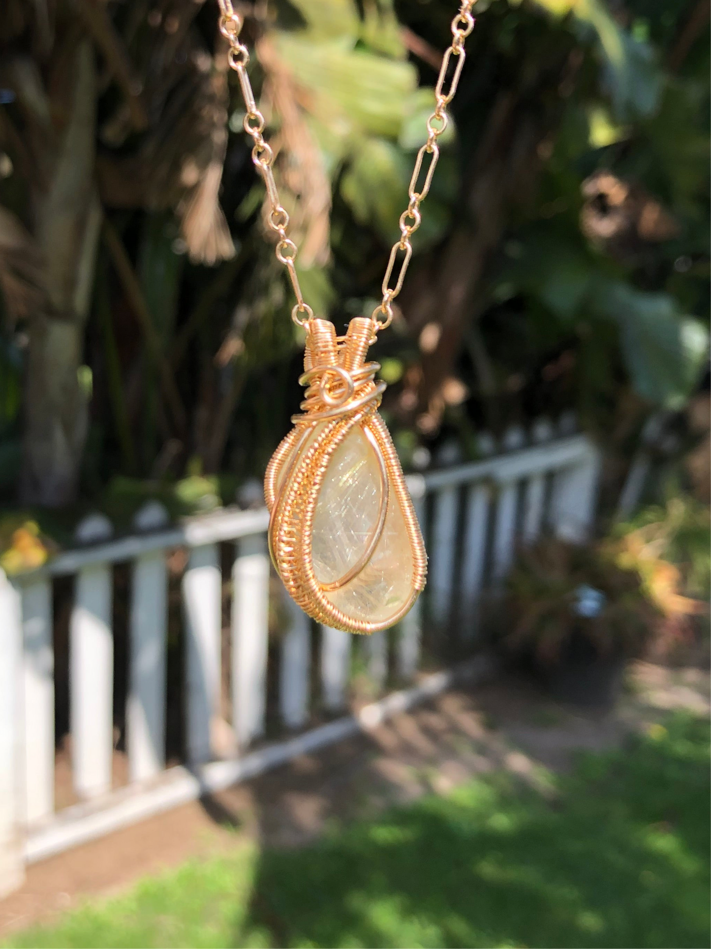 Golden Angel Hair Pendant