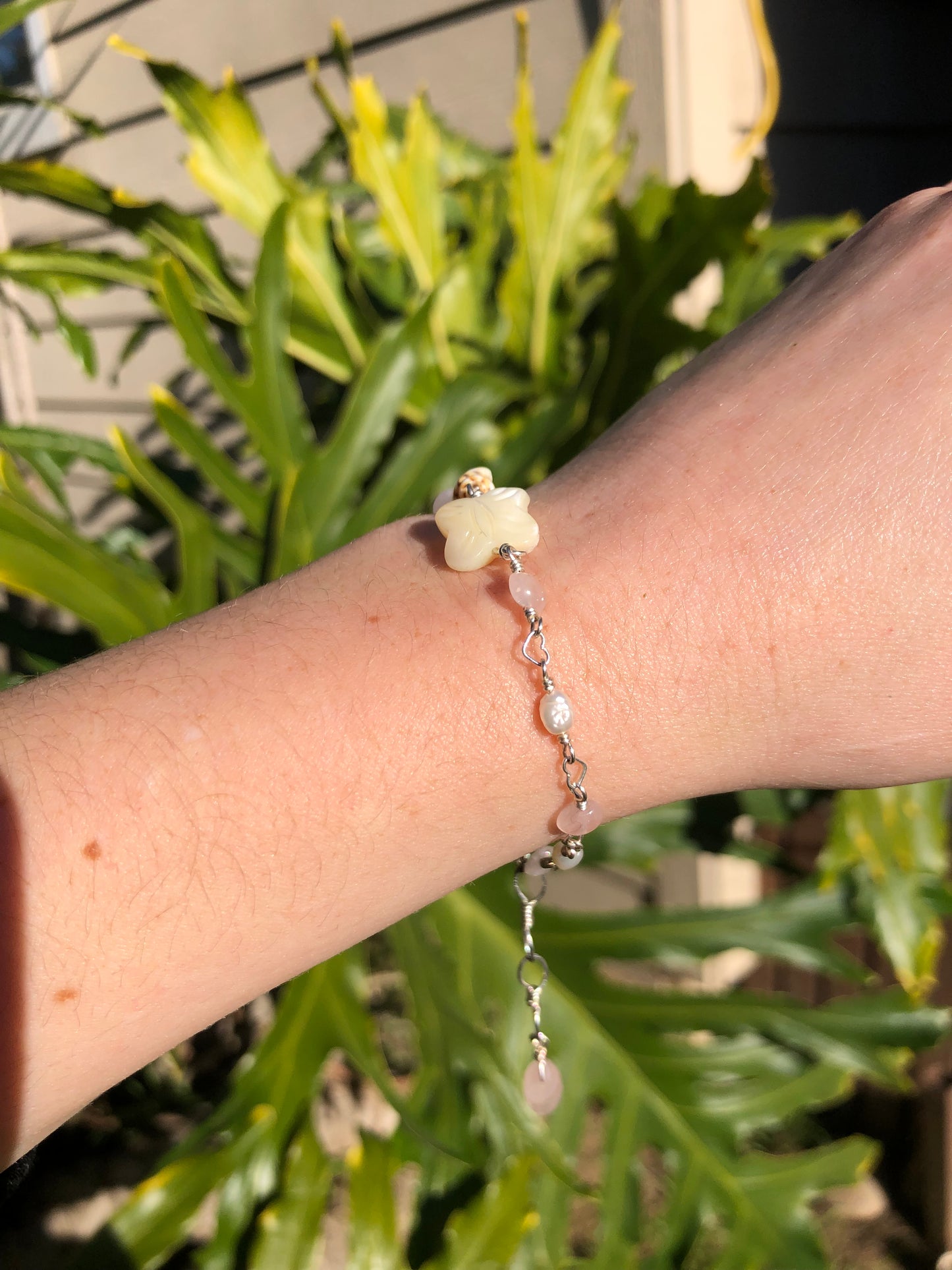 Rose Quartz Harmony Bracelet - Size 7 to 8 inches