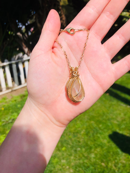 Golden Angel Hair Pendant