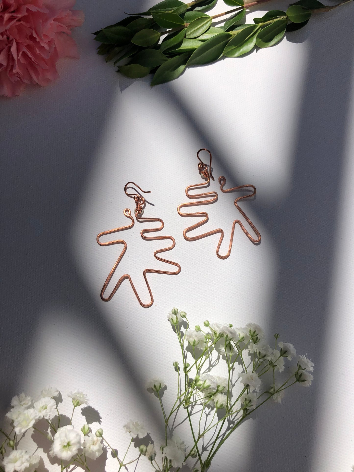 Sunthread Wire Wrapped Copper Earrings