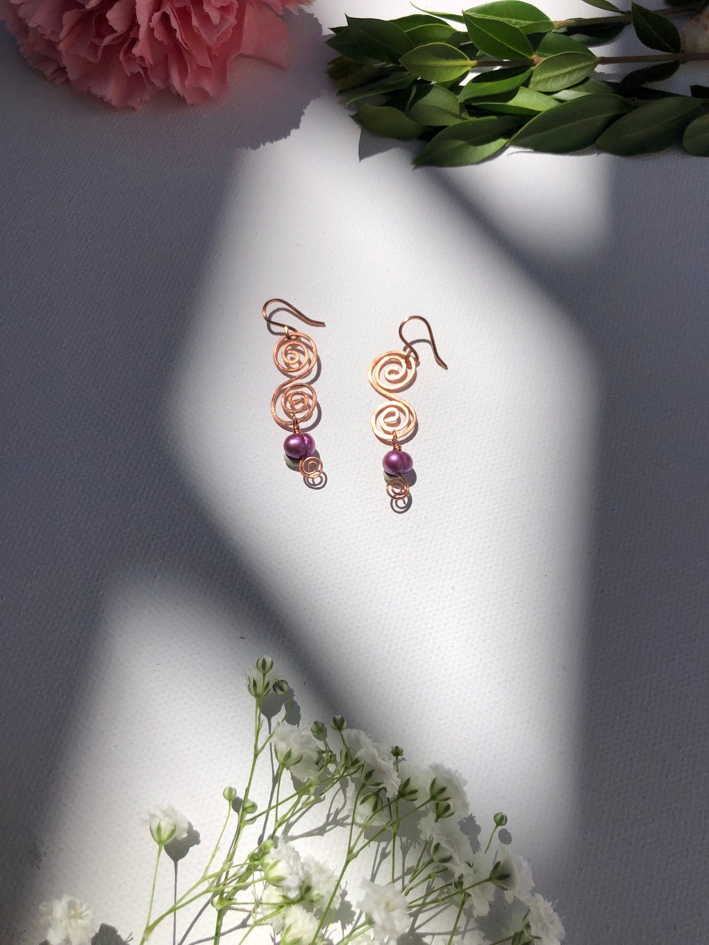 Purple Aura Sunthread Earrings