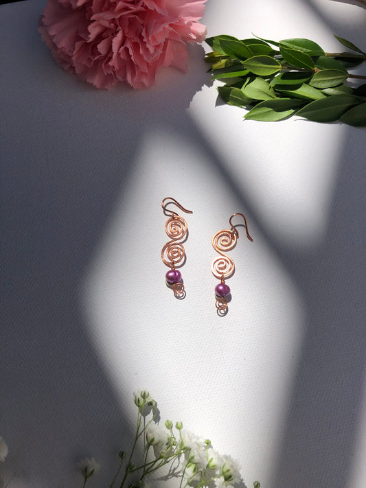 Purple Aura Sunthread Earrings