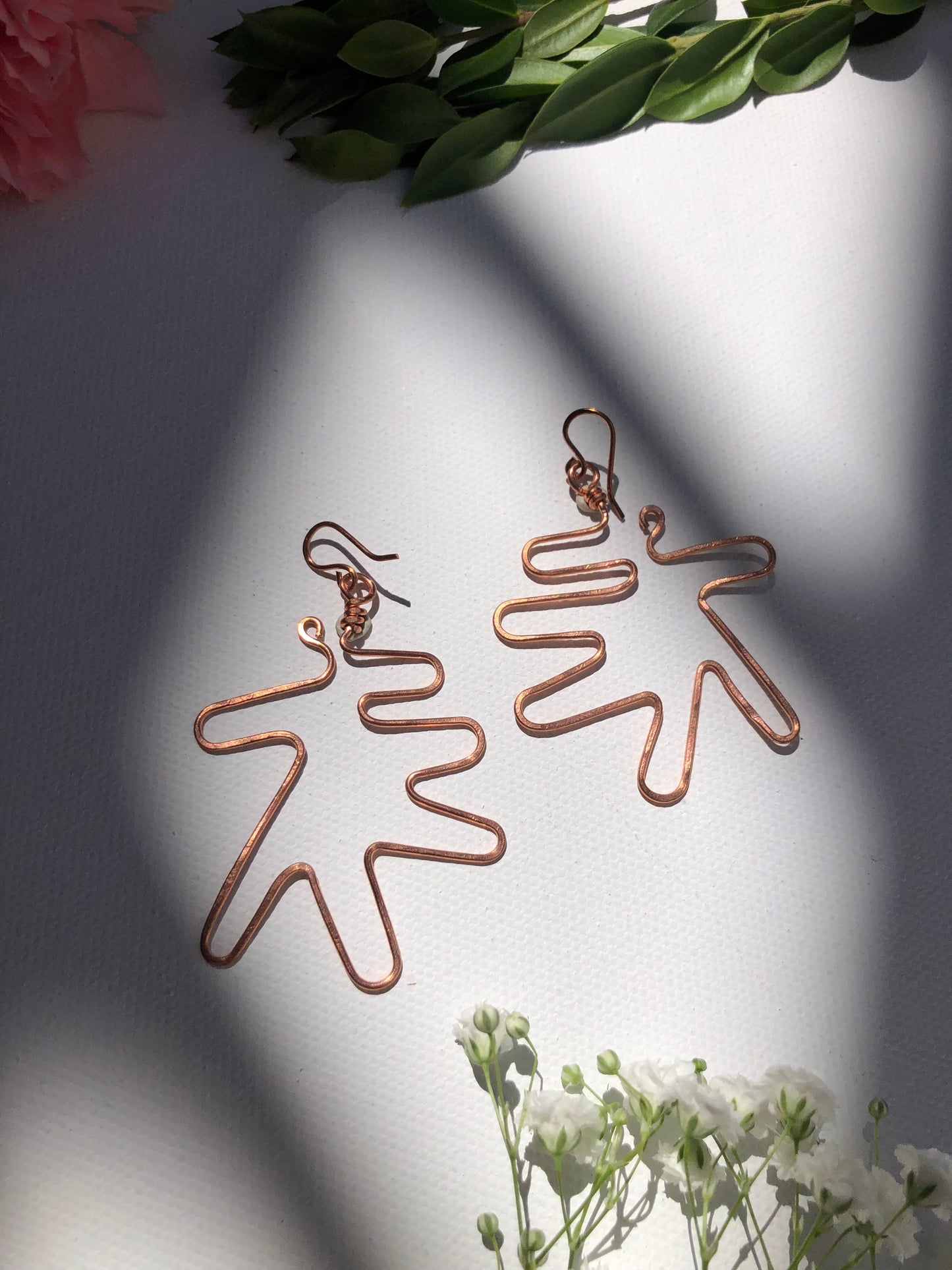 Sunthread Wire Wrapped Copper Earrings
