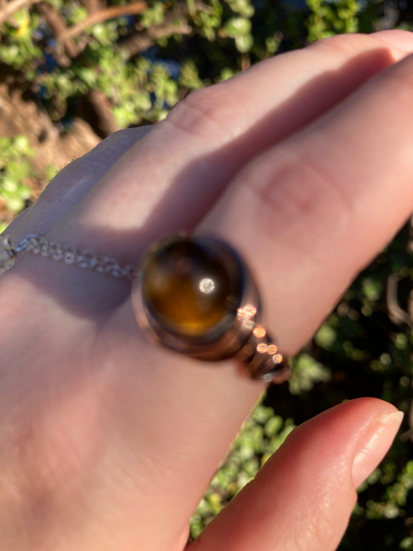 Tiger's Eye Copper Wire-Wrapped Ring | One-of-a-Kind Handmade Gemstone Jewelry