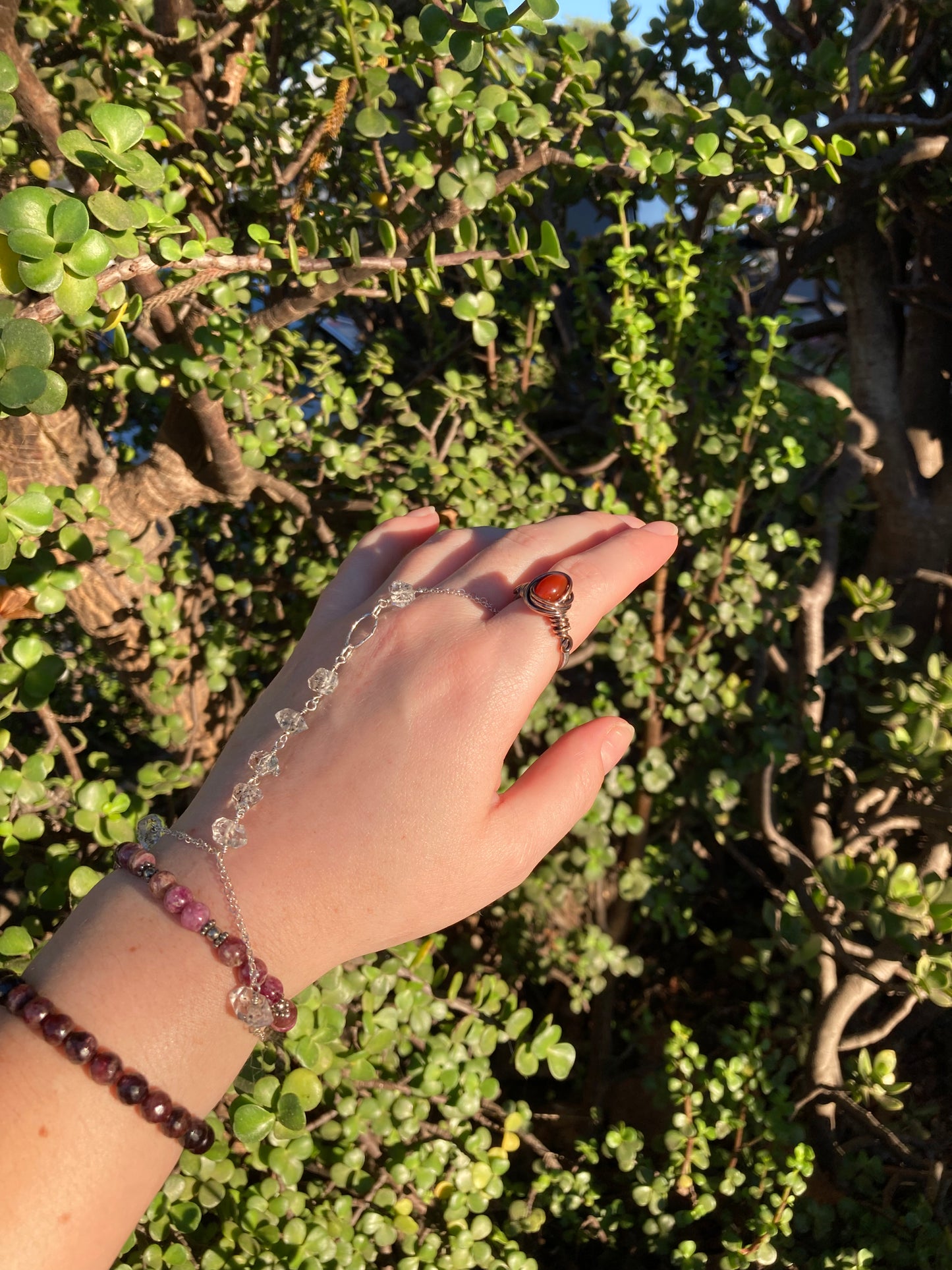 Carnelian Copper Wire-Wrapped Ring | One-of-a-Kind Handmade Gemstone Jewelry