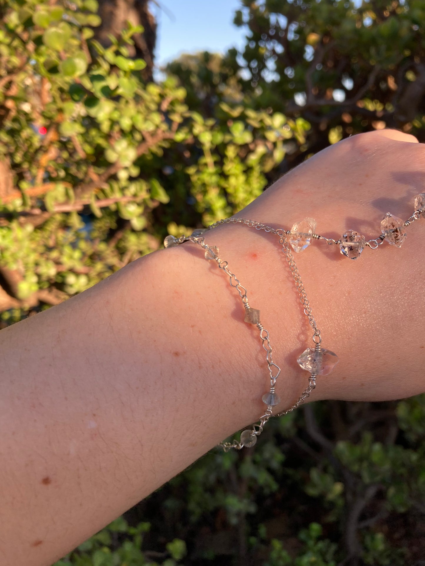 Sterling Silver Wire-Wrapped Labradorite Bracelet