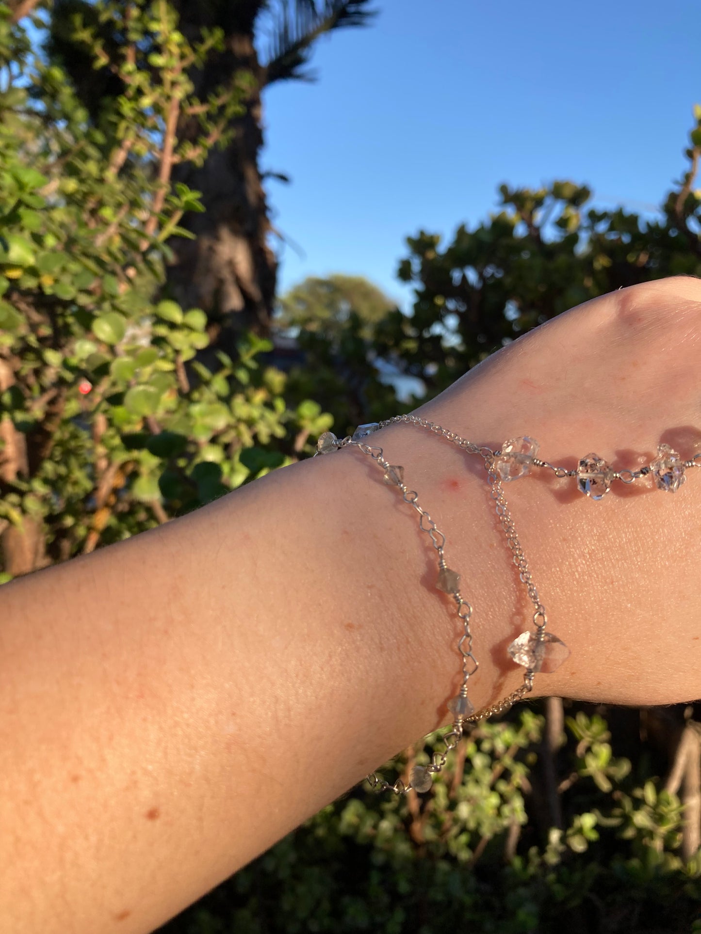 Sterling Silver Wire-Wrapped Labradorite Bracelet