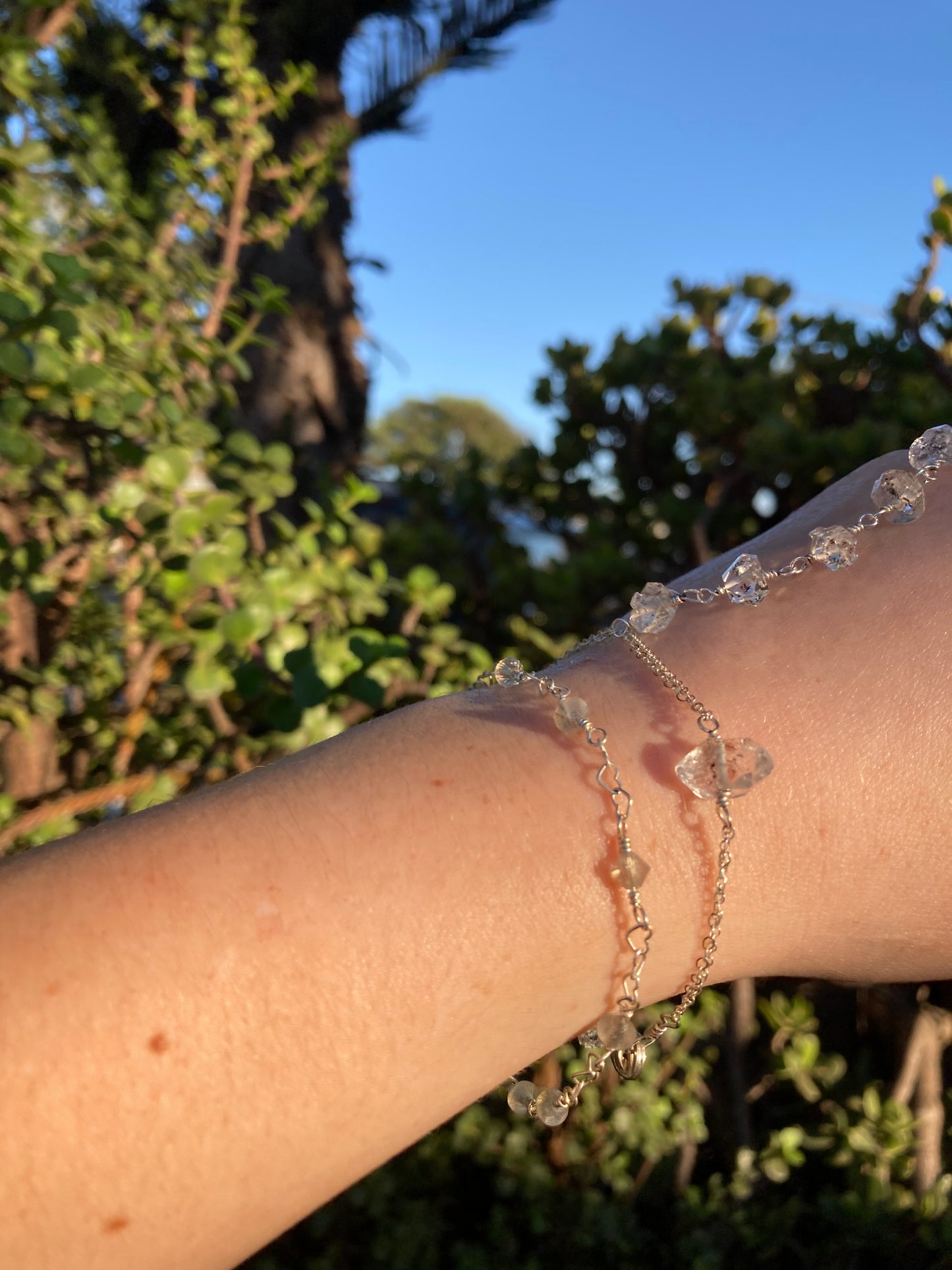 Sterling Silver Wire-Wrapped Labradorite Bracelet