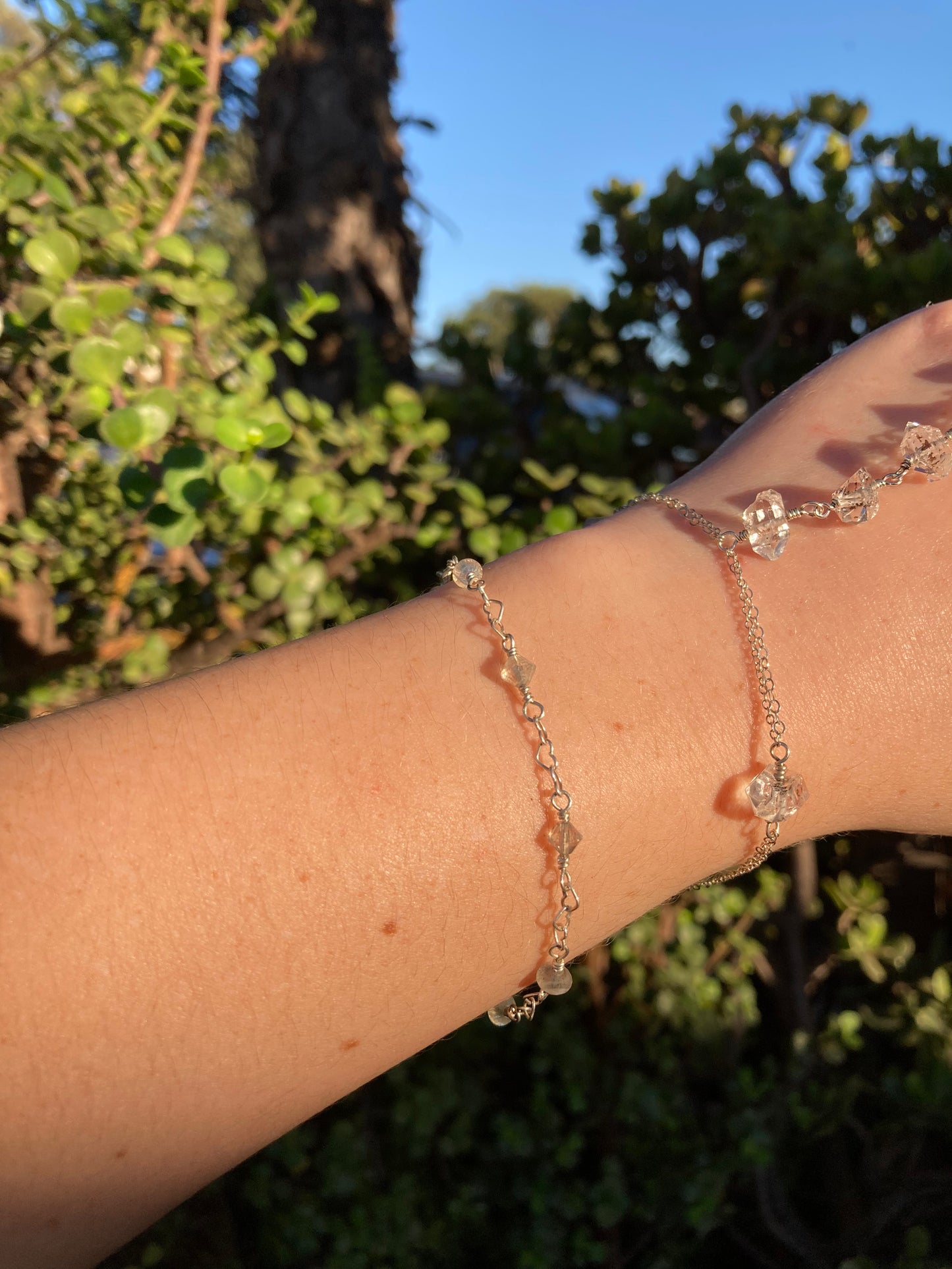 Sterling Silver Wire-Wrapped Labradorite Bracelet