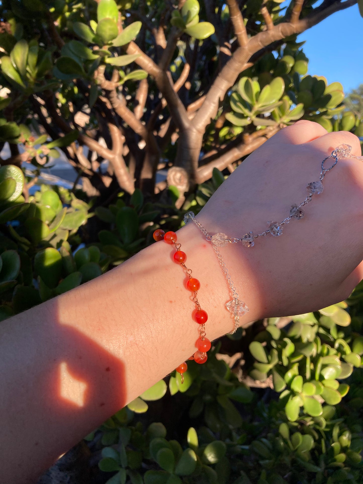 Carnelian Copper Wire-Wrapped Bracelet | Handmade Gemstone Jewelry