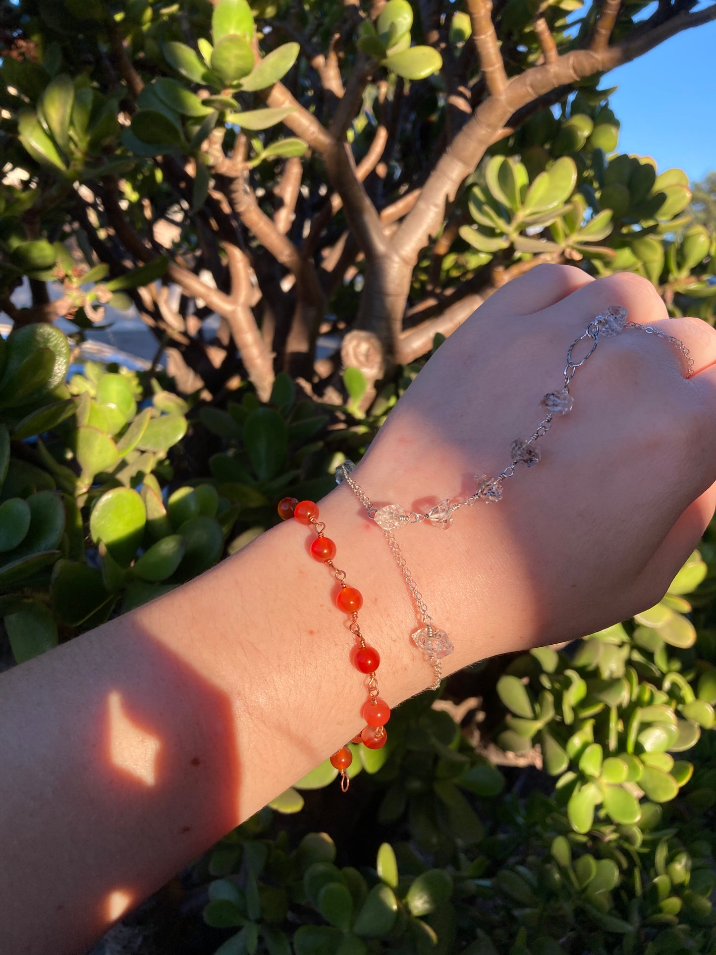 Carnelian Copper Wire-Wrapped Bracelet | Handmade Gemstone Jewelry